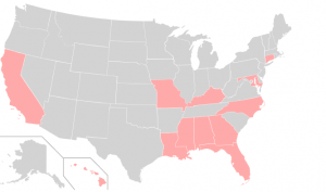 map for Tropical whiteweed