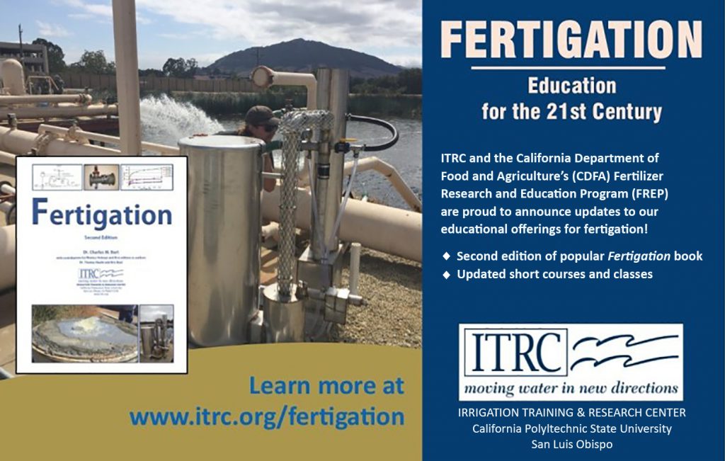 Irrigation Training and Research Center Fertigation class information